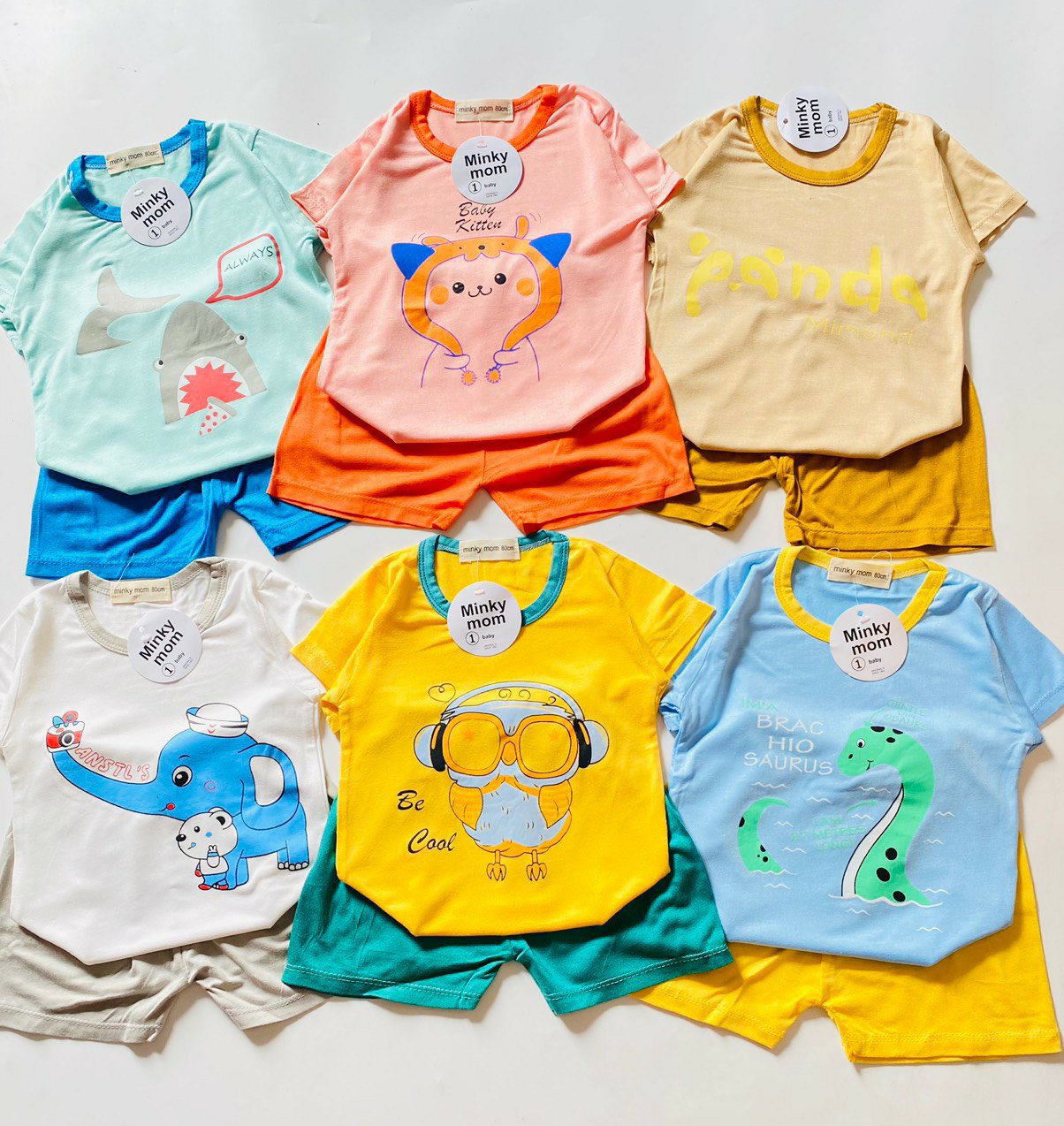 BỘ THUN LẠNH COTTON CHO BÉ (SIZE 6-16KG)