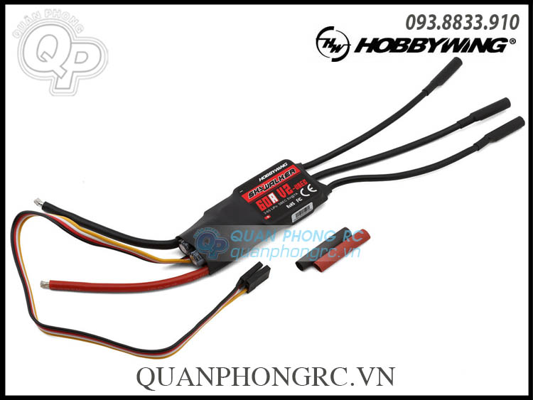 Điều tốc Hobbywing Skywalker 60A V2 UBEC Brushless ESC (3-6S) 30216101