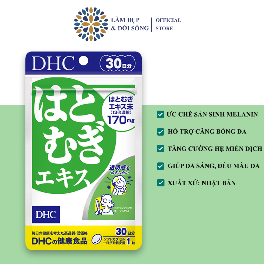 Viên uống sáng da dhc nhật bản adlay extract 30 ngày