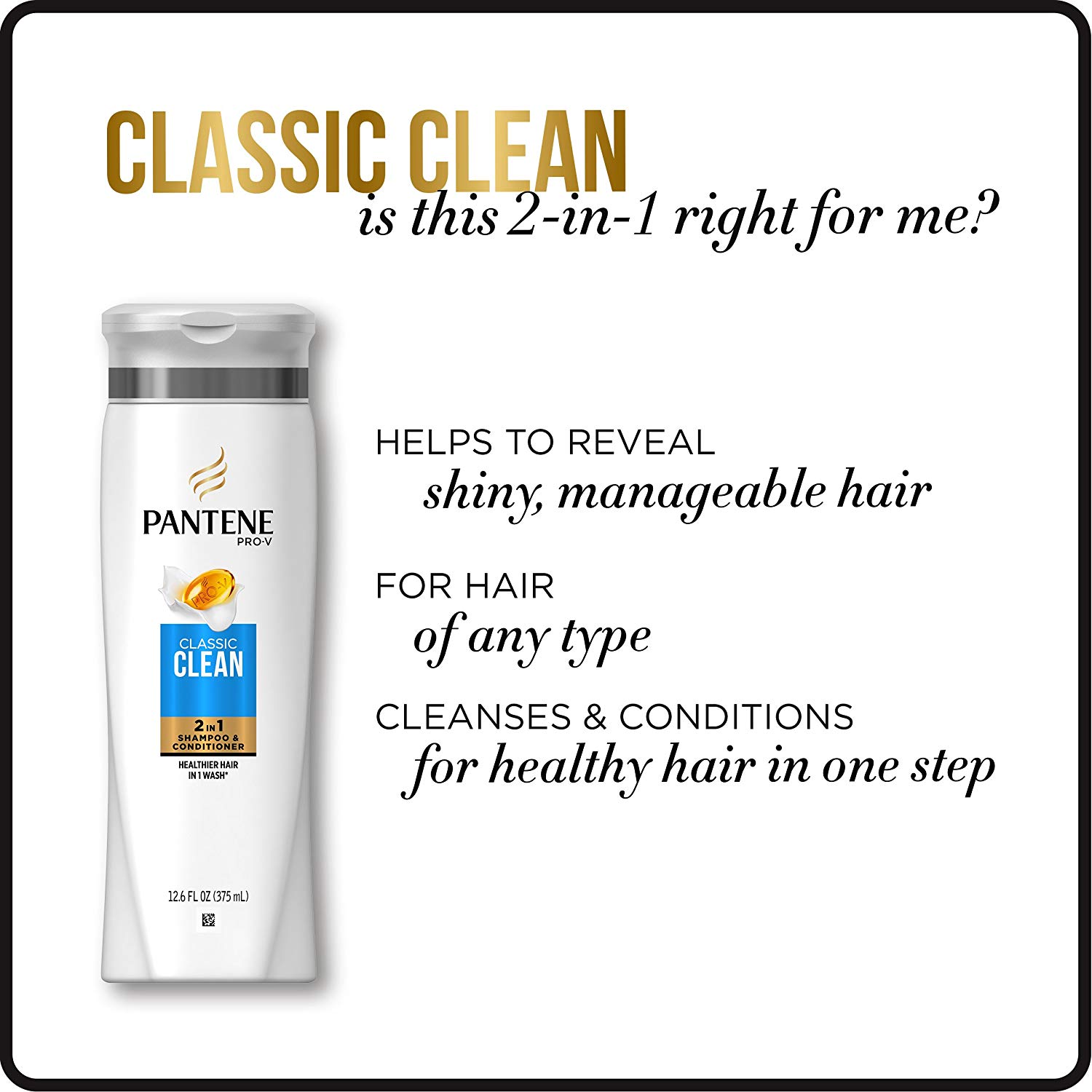 Dầu Gội & Xả Pantene Clacssic Clean 2in1 355ml