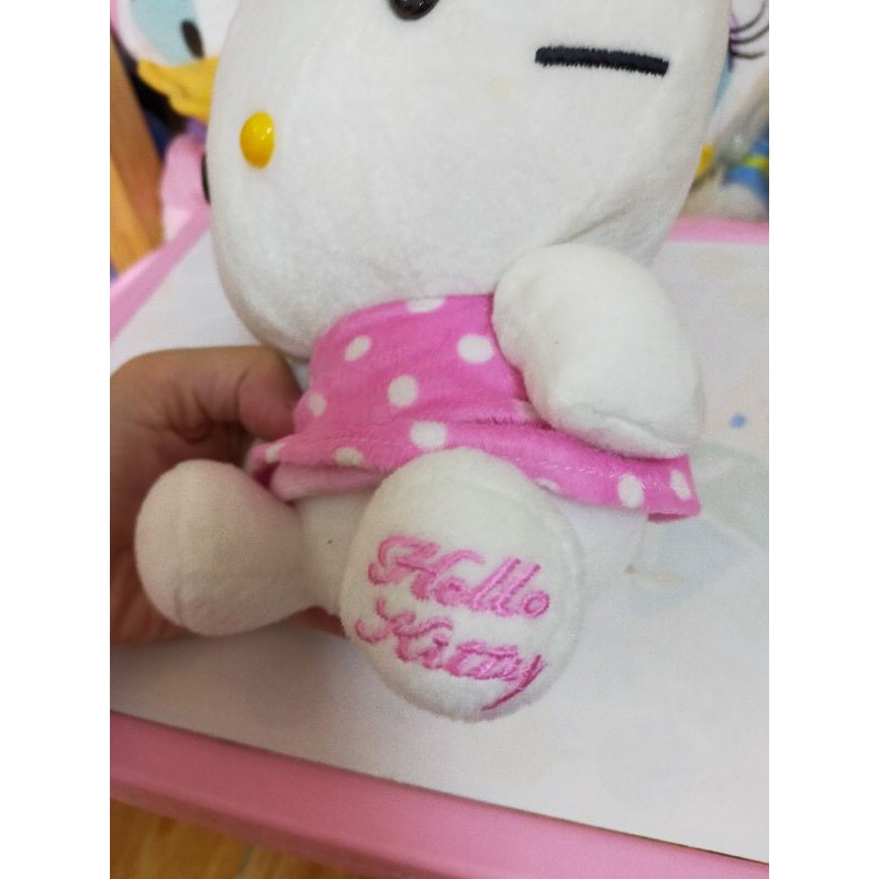 [HCM]Cặp Kitty Mặc Đầm Chấm Bi Hồng Bánh Bèo