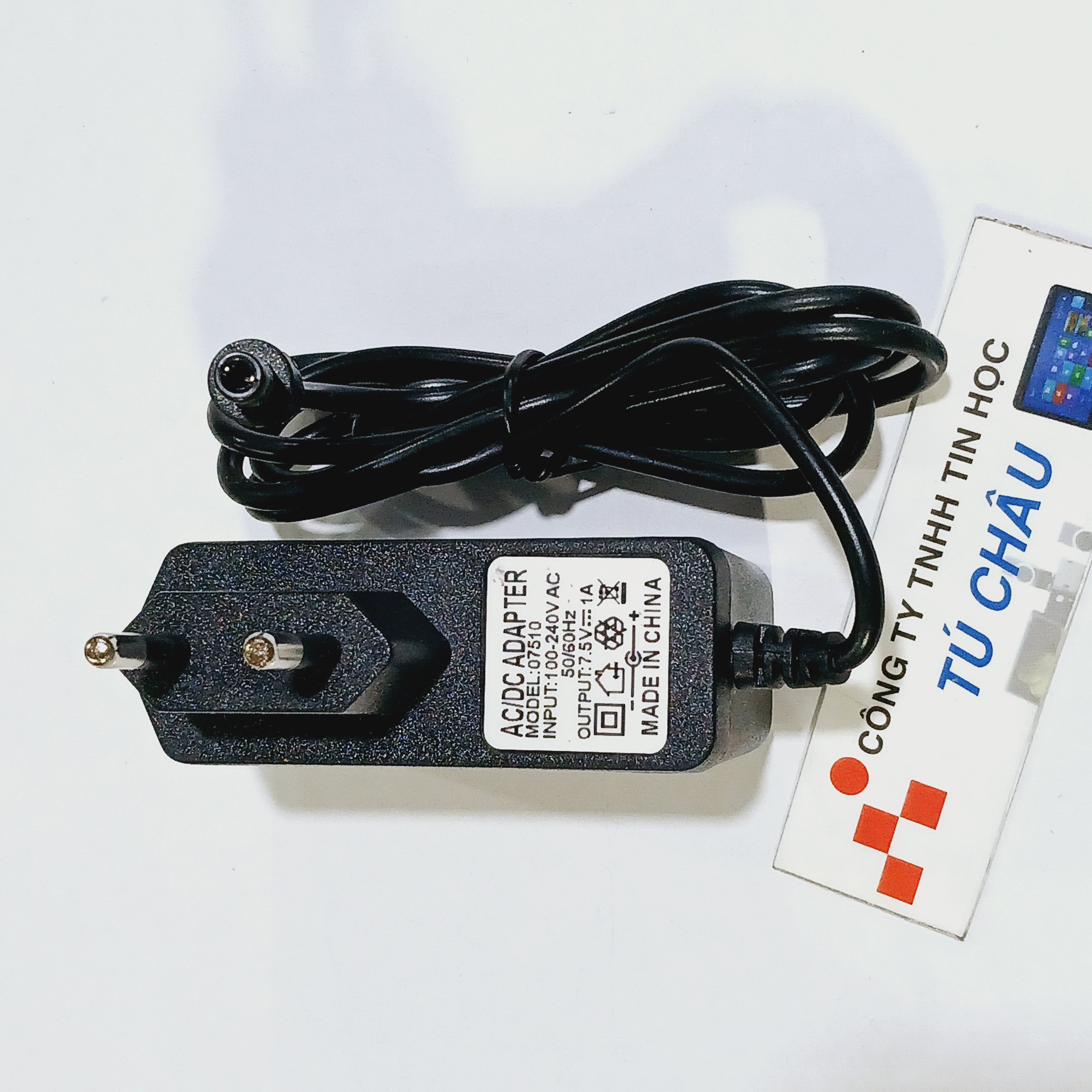 Adapter dc 7.5v - 1a / đầu cắm 5.5mm x 2.1mm