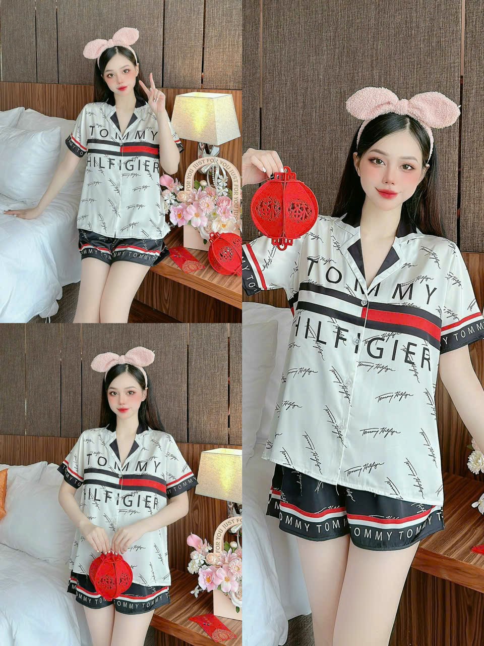 Sét bộ satin lụa hoạ tiết cao cấp siêu sang.