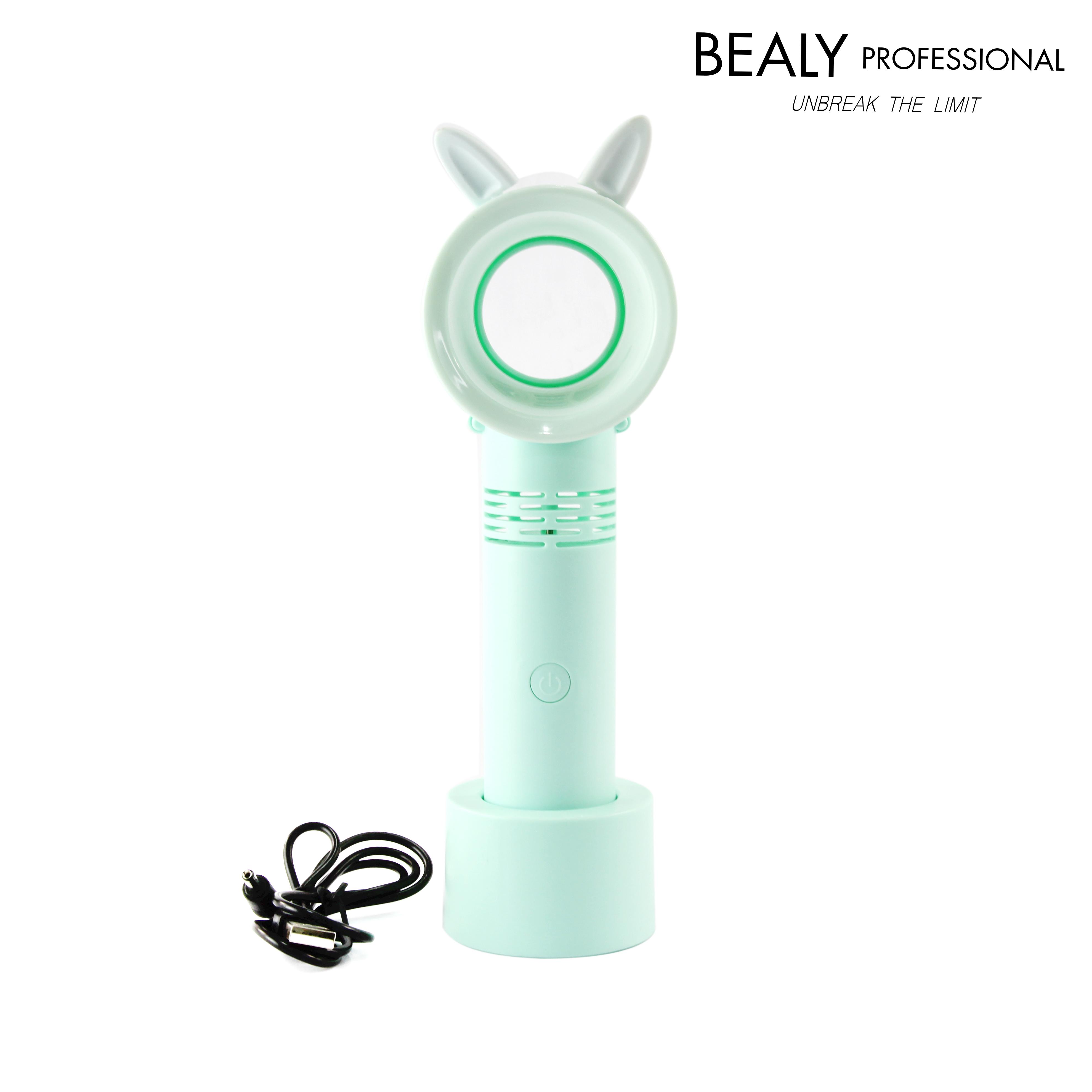 QUẠT MINI CẦM TAY KHÔNG CÁNH ĐÈN LED