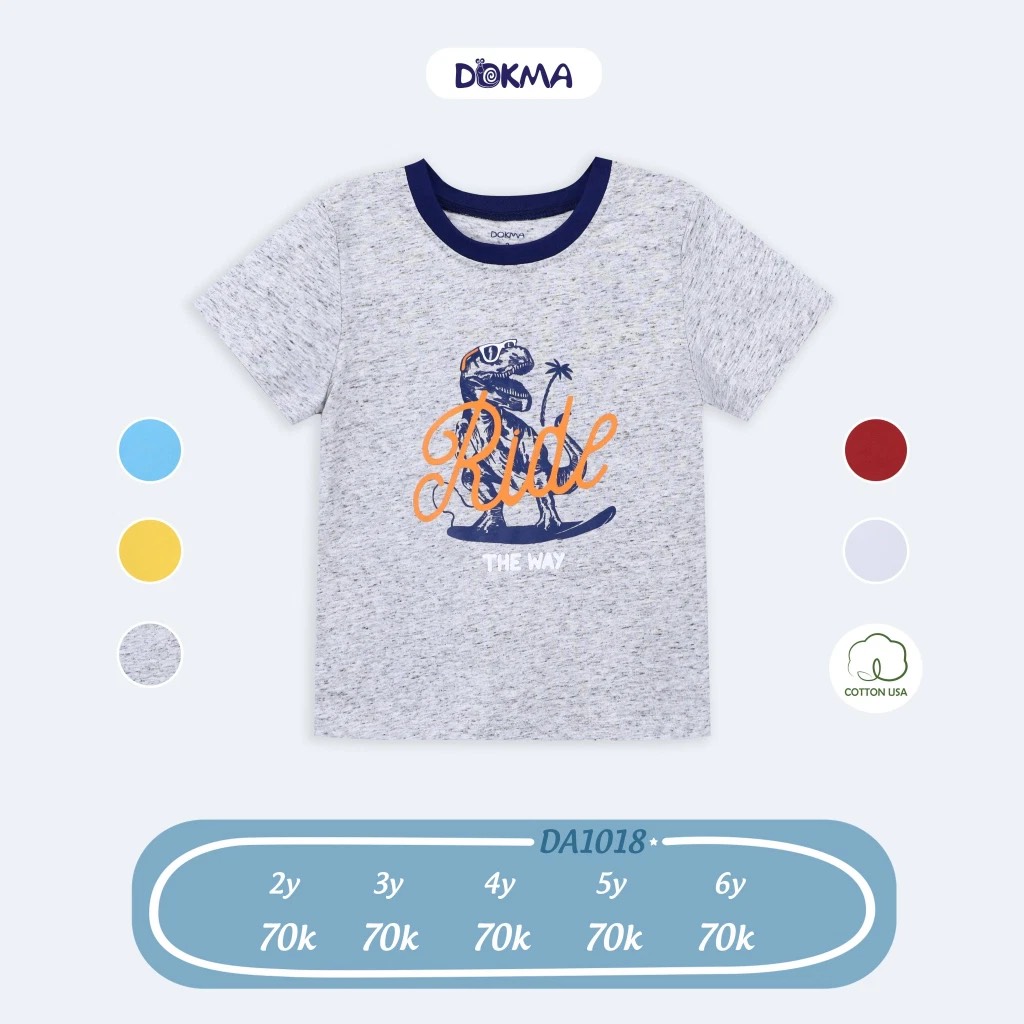 Dokma - Áo phông cổ tròn bé trai (2-6Y)