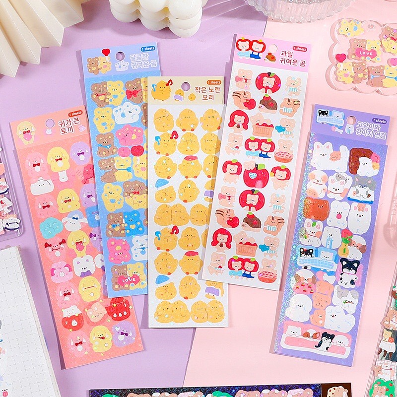 STICKER LẤP LÁNH HÌNH DÁN TRANG TRÍ TOPLOADER BLING BLING STICKERS 066