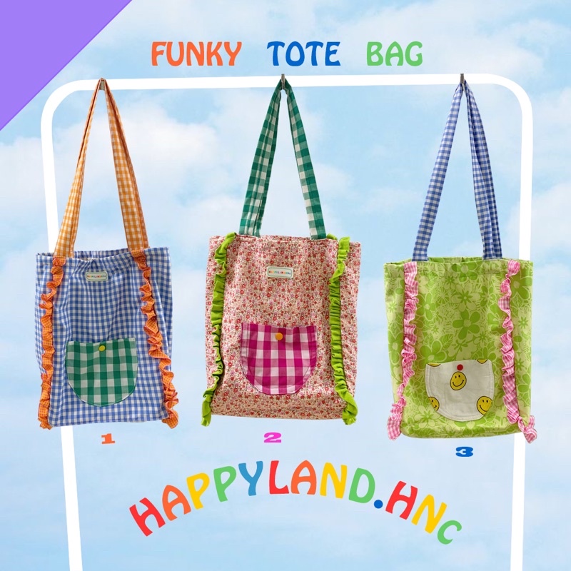 [Nhập LazXuHuong02 giảm 25k cho đơn 199k] Tote bag mix màu vui vẻ
