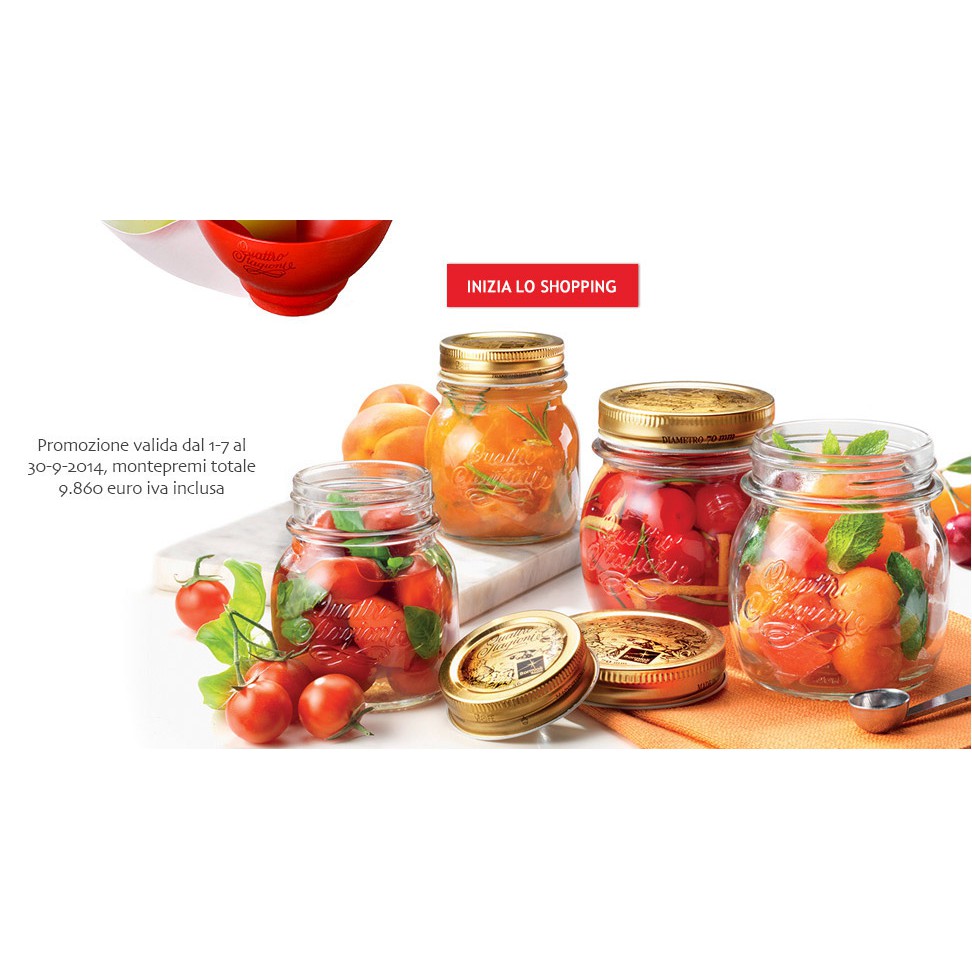 Hũ thủy tinh nắp vặn quattro 300ml - 500ml - 700ml