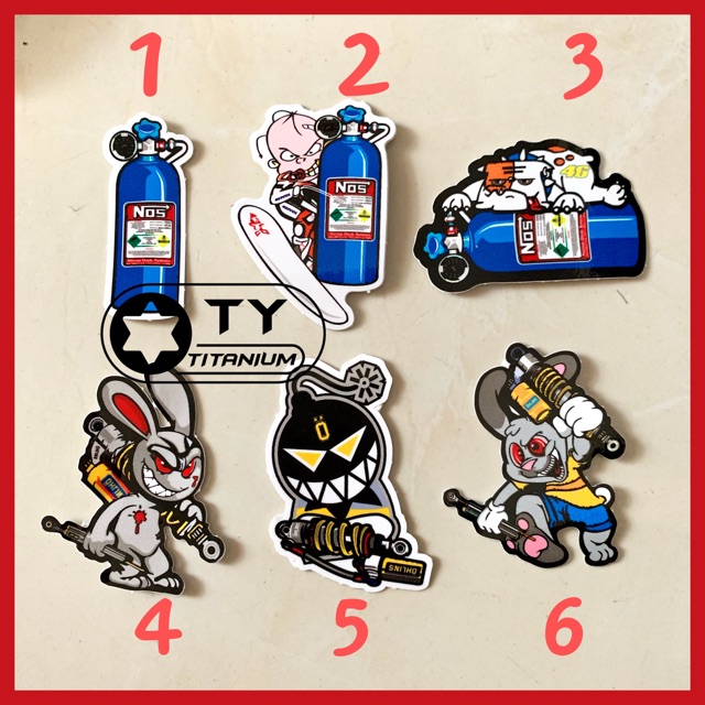 TEM STICKER NHỎ DÁN XE NGẦU BÁ CHÁY