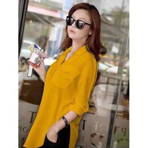 Áo Sơ Mi Xẻ Tà Xinh Xắn