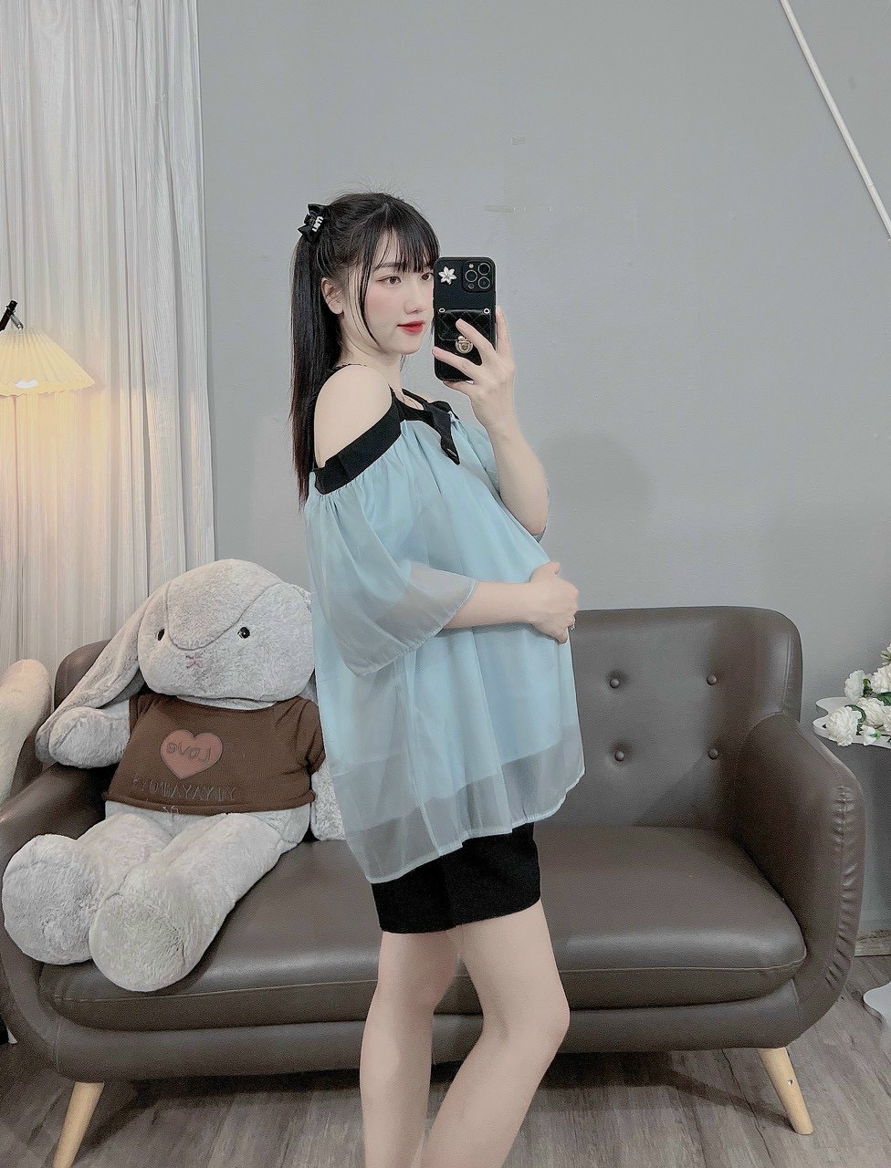 áo bầu dáng suông