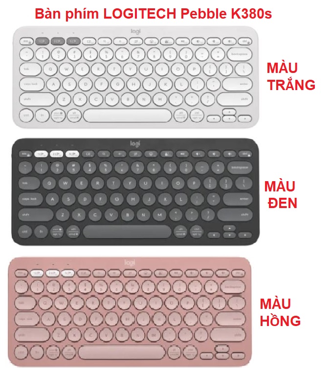 Bàn phím Bluetooth mỏng LOGITECH Pebble K380s Chính Hãng