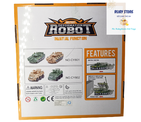 [Đồ chơi chạy trớn] XE TĂNG BIẾN HÌNH ROBOT BẰNG SẮT (Military robot)