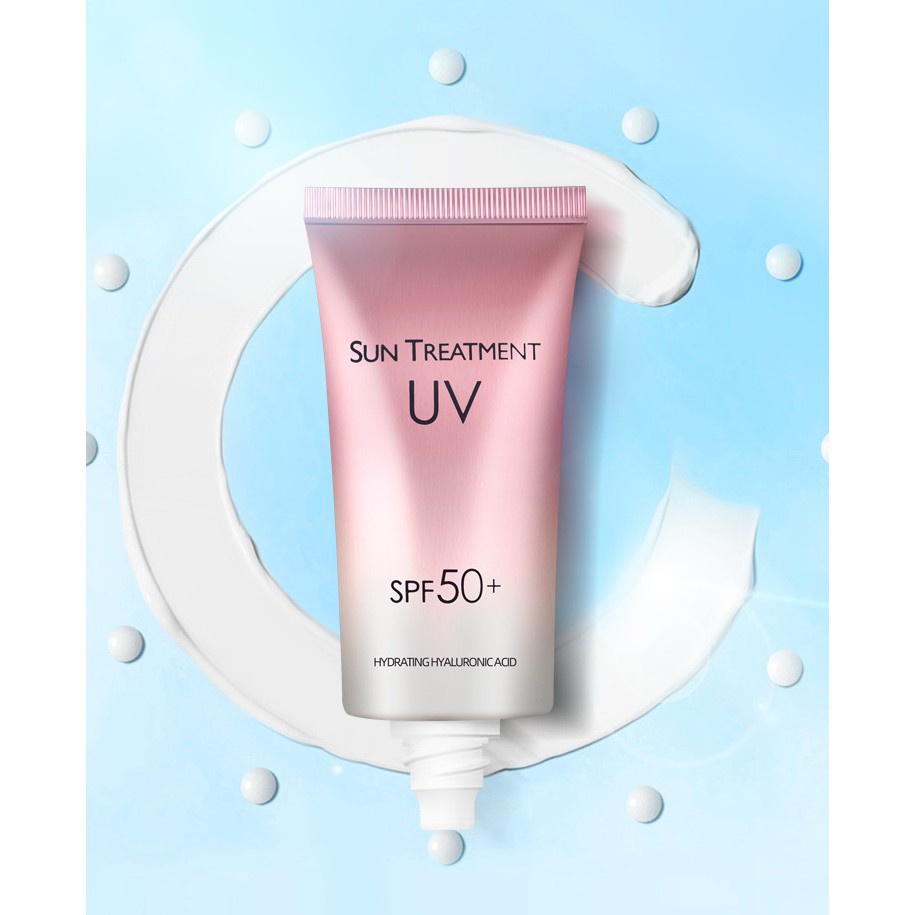 Kem chống nắng nâng tone Sun Treatment UV SPF50+, Kem chống nắng kiềm dầu dưỡng da cấp ẩm mịn trắng hồng 60ml