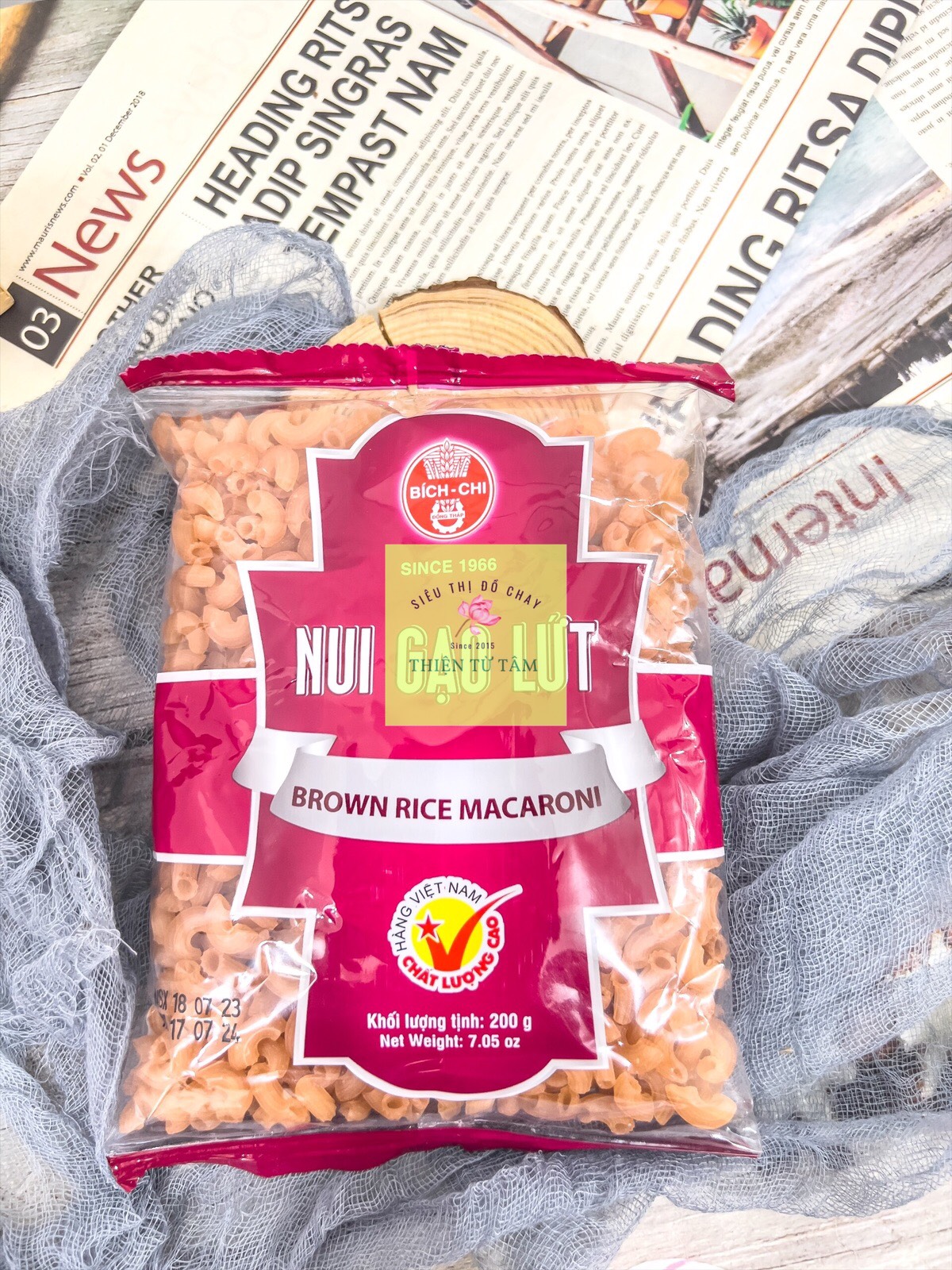 Nui rau củ gạo lứt bích chi tiện lợi dinh dưỡng bịch 200gr