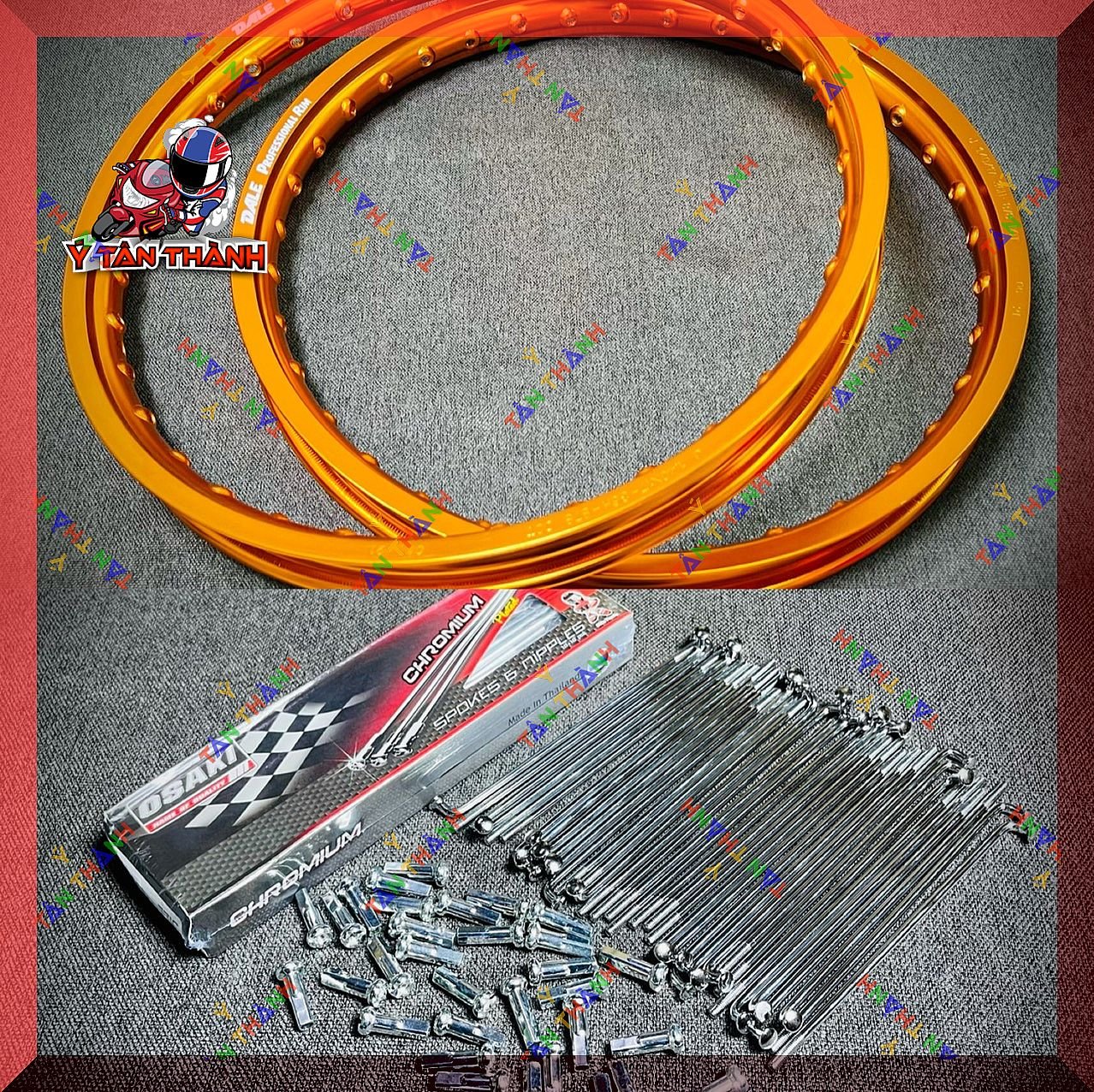 Niềng nhôm dale 1.4-1.4 có căm dùng cho các loại xe máy MS 45