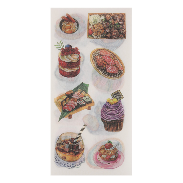 [HCM]Bộ 6 Tấm Sticker Dán Trang Trí - Món Ăn Hấp Dẫn
