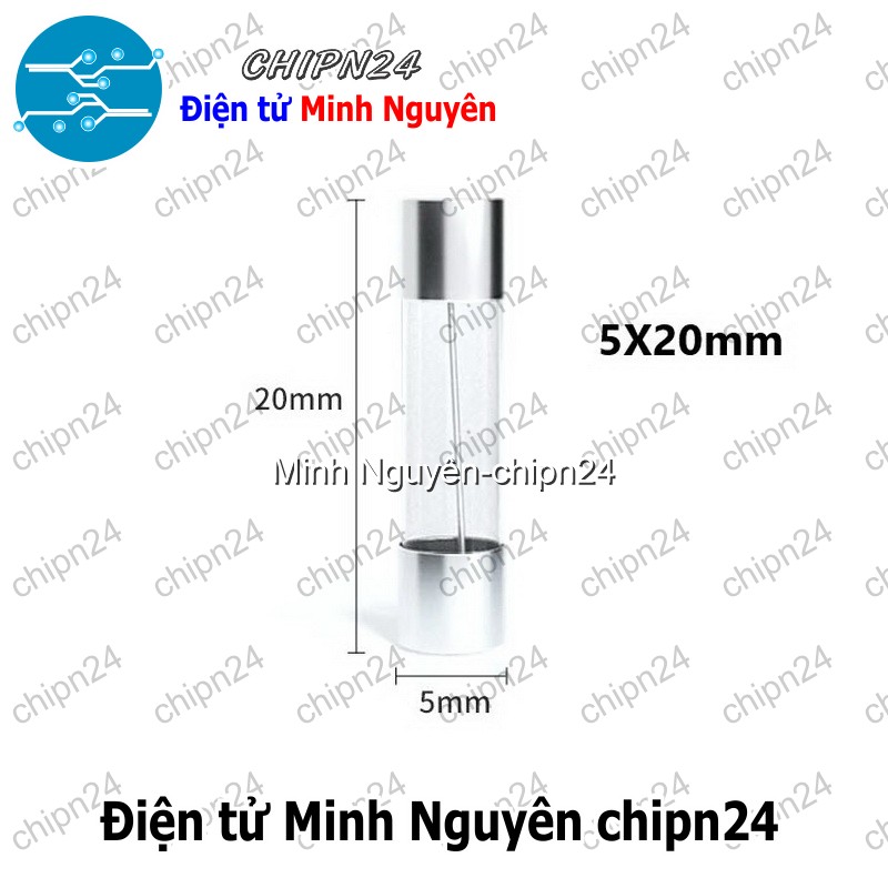 [10 cái] (K401) Cầu Chì Ống Thủy Tinh 5x20mm (1A/2A/3A/4A/5A/6A/7A/8A/10A/15A/20A/25A/30A 250V) - [Chọn Loại] - HHH.00005