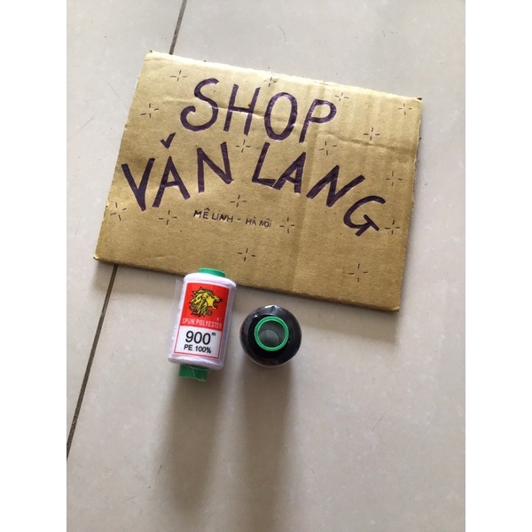 [Free Ship] - Chỉ may màu trắng / đen cuộn 900 mét