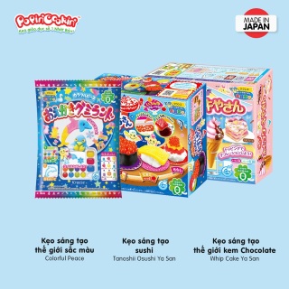 [HCM] Combo 3 hộp kẹo đồ chơi sáng tạo ăn được Popin Cookin gồm Sắc Màu + Sushi + Kem Chocolate chính hãng thumbnail