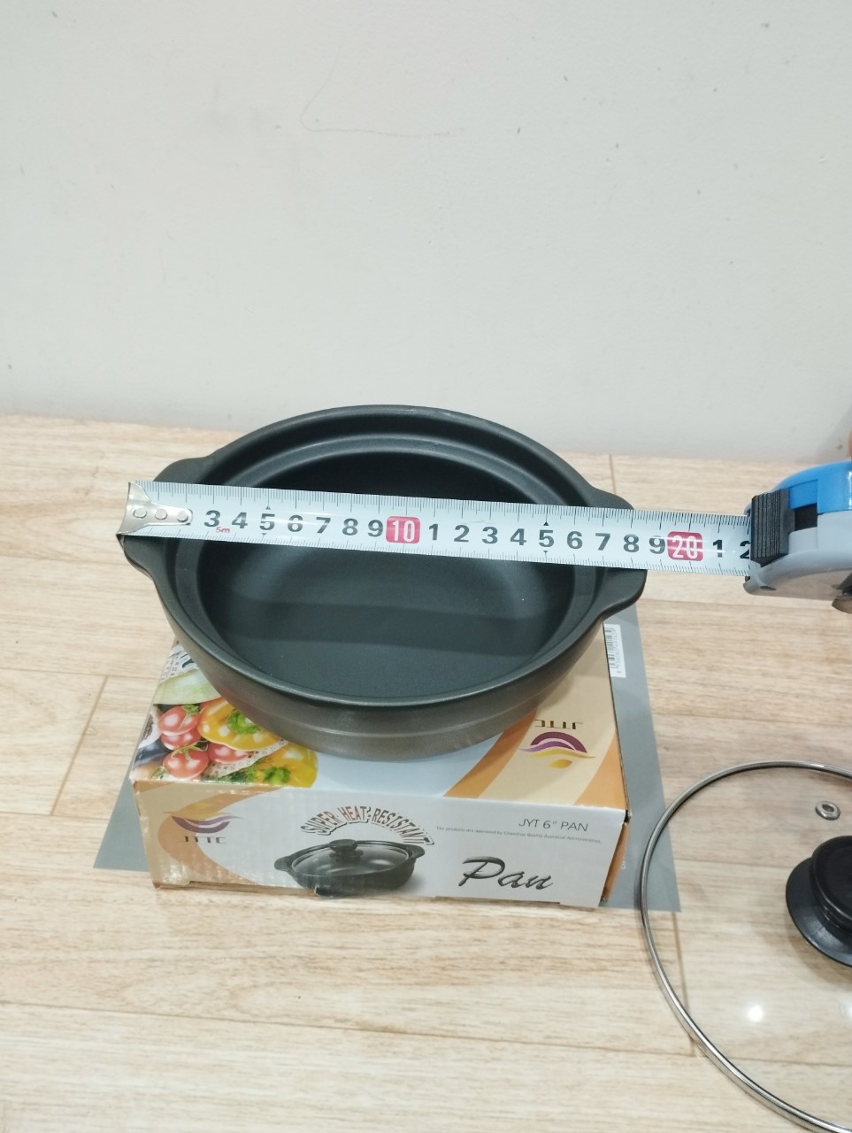 Nồi đất 6 inch nắp kiếng (18.5 x 16.5 x 6cm)