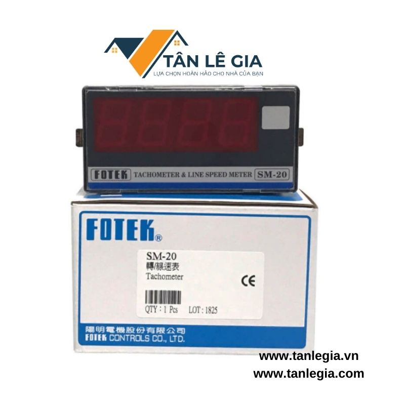 Fotek sm-20: bộ đếm hiển thị 4 số, đồng hồ đo tốc độ