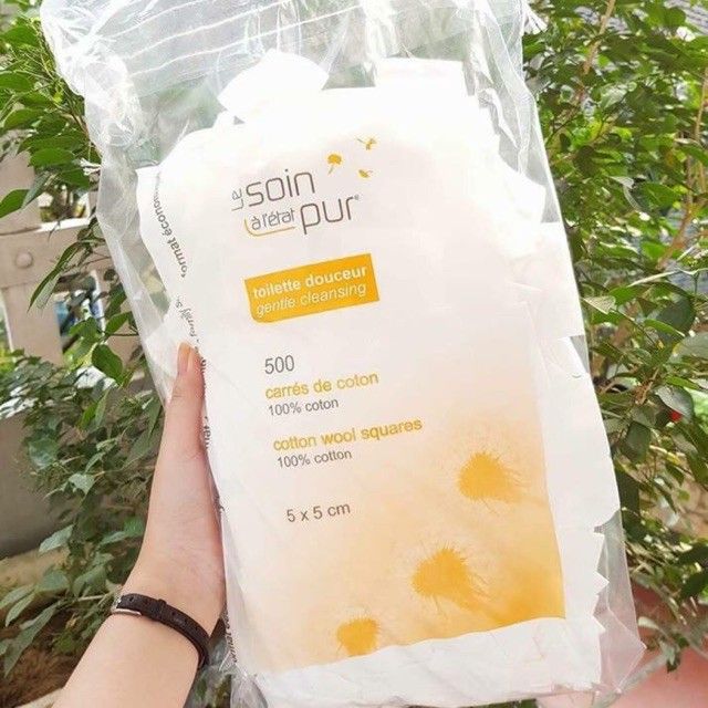 [Chính Hãng] BÔNG TẨY TRANG 500 - 600 MIẾNG TETRA LE SOIN LARETAT PUR NỘI ĐỊA PHÁP