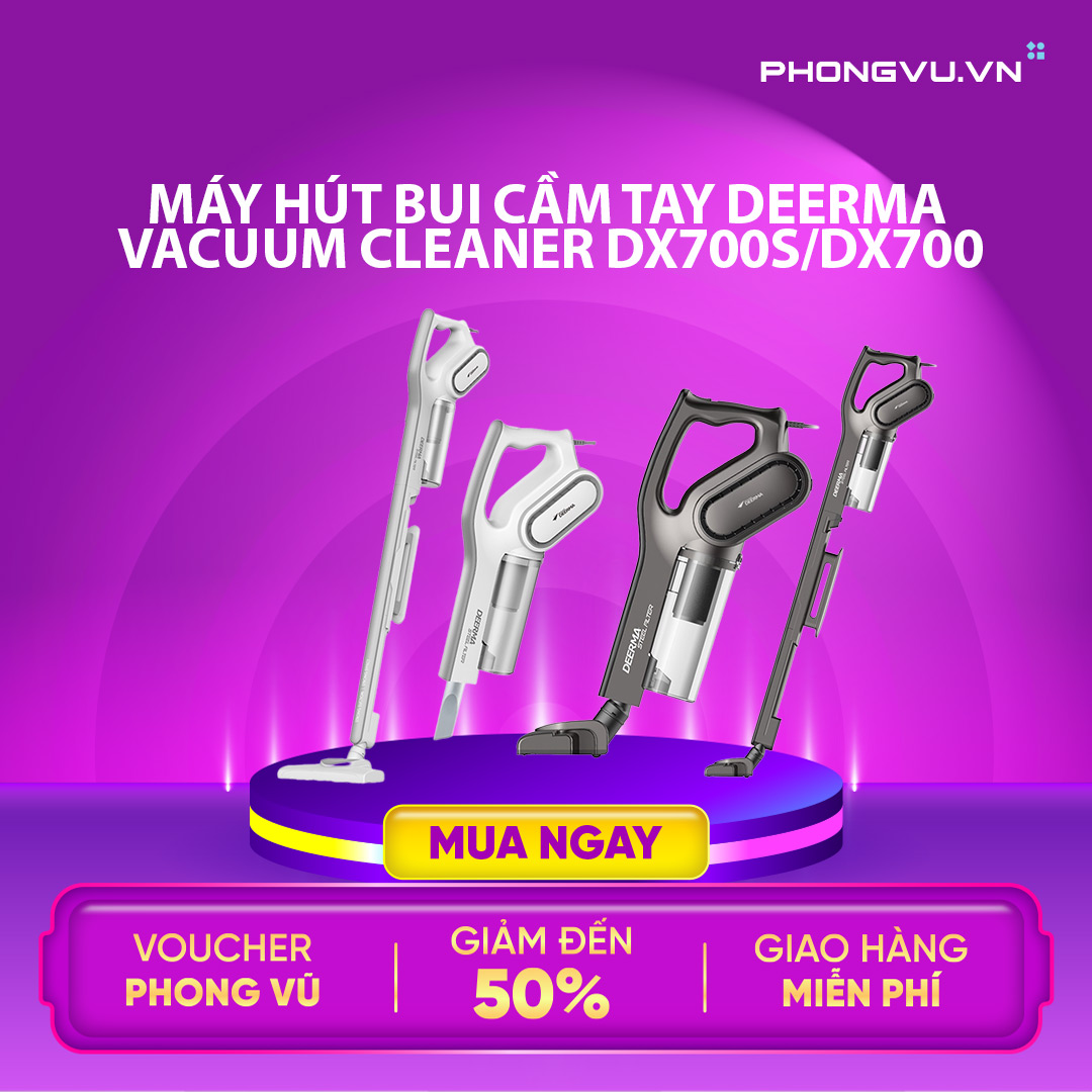 Máy Hút Bụi Cầm Tay Deerma Vacuum Cleaner DX700S (Xám) - Bảo hành 12 tháng