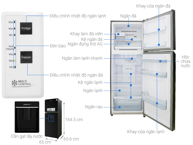 [HCM]Tủ lạnh Panasonic Inverter 326 lít NR-BL351WKVN