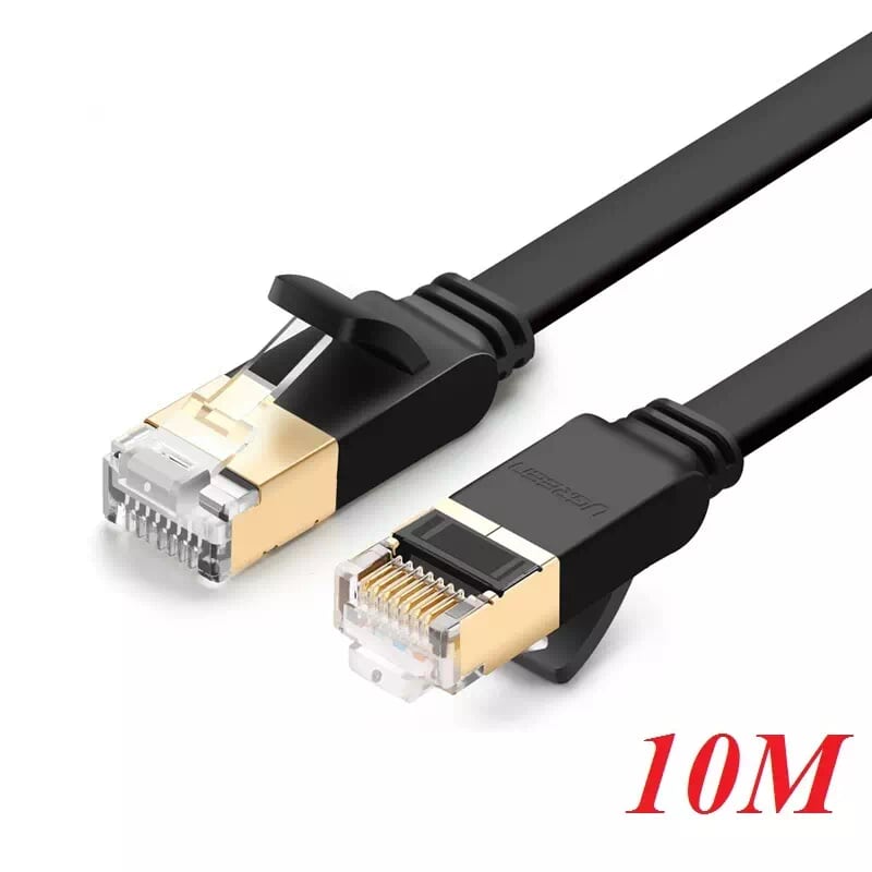 Ugreen 11265 10m màu đen cáp mạng lan cat 7 stp dây dẹp nw106