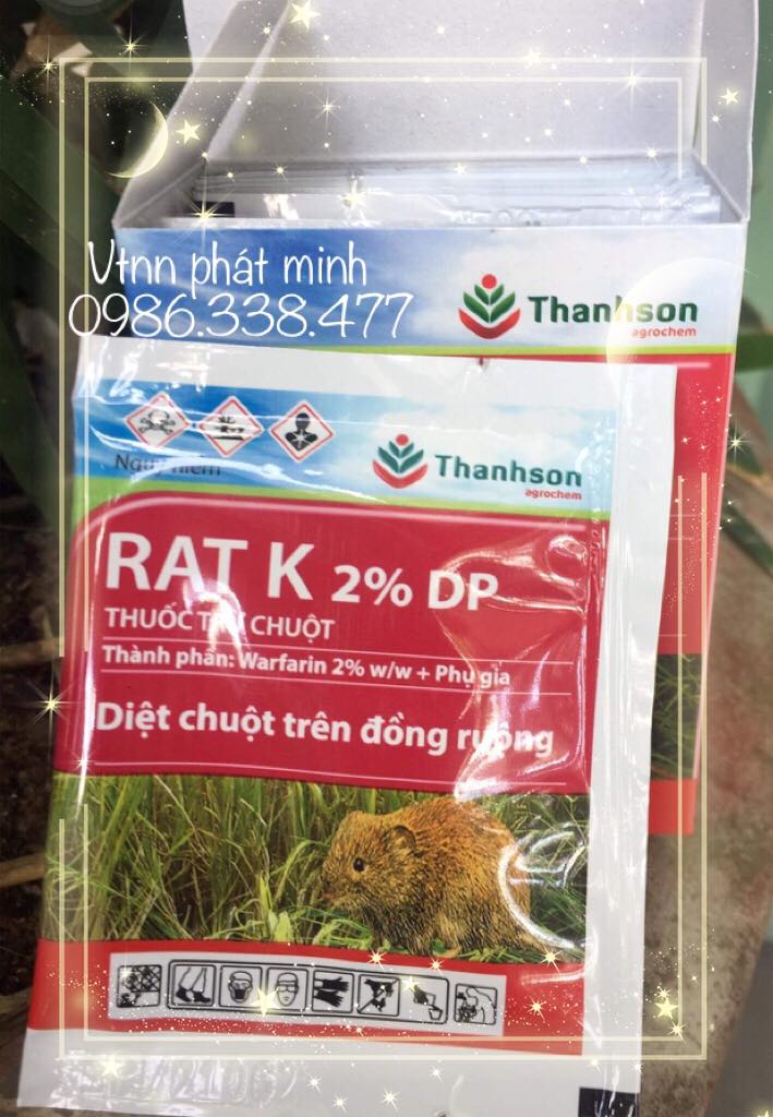 Thuốc trừ chuột Rat K 2% DP (10g)