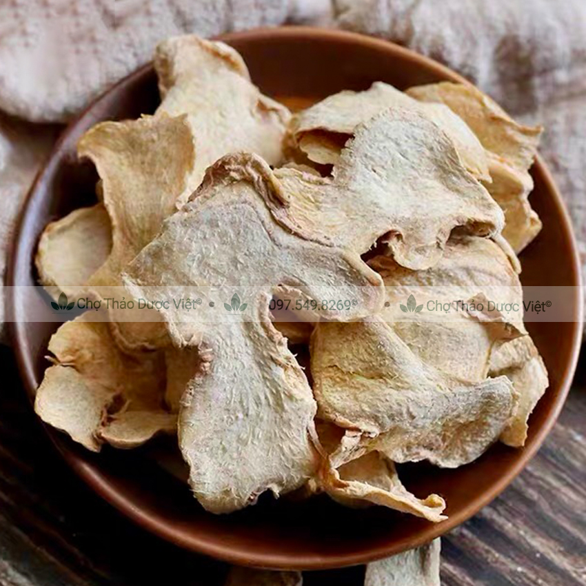Gừng khô thái lát 100g, can khương, cay, thơm, pha trà, xông hơi, tốt cho sức khỏe