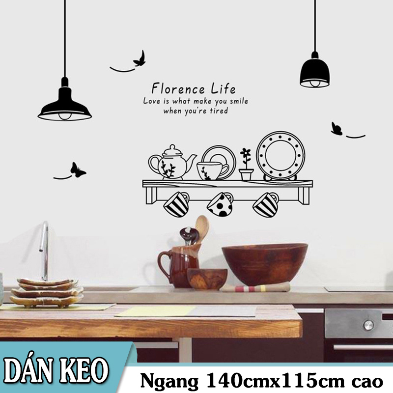 Decal trang trí tường - Căn Bếp Đen