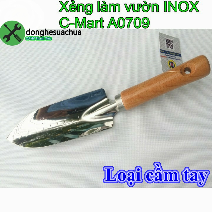 Xẻng làm vườn inox c-mart a0709