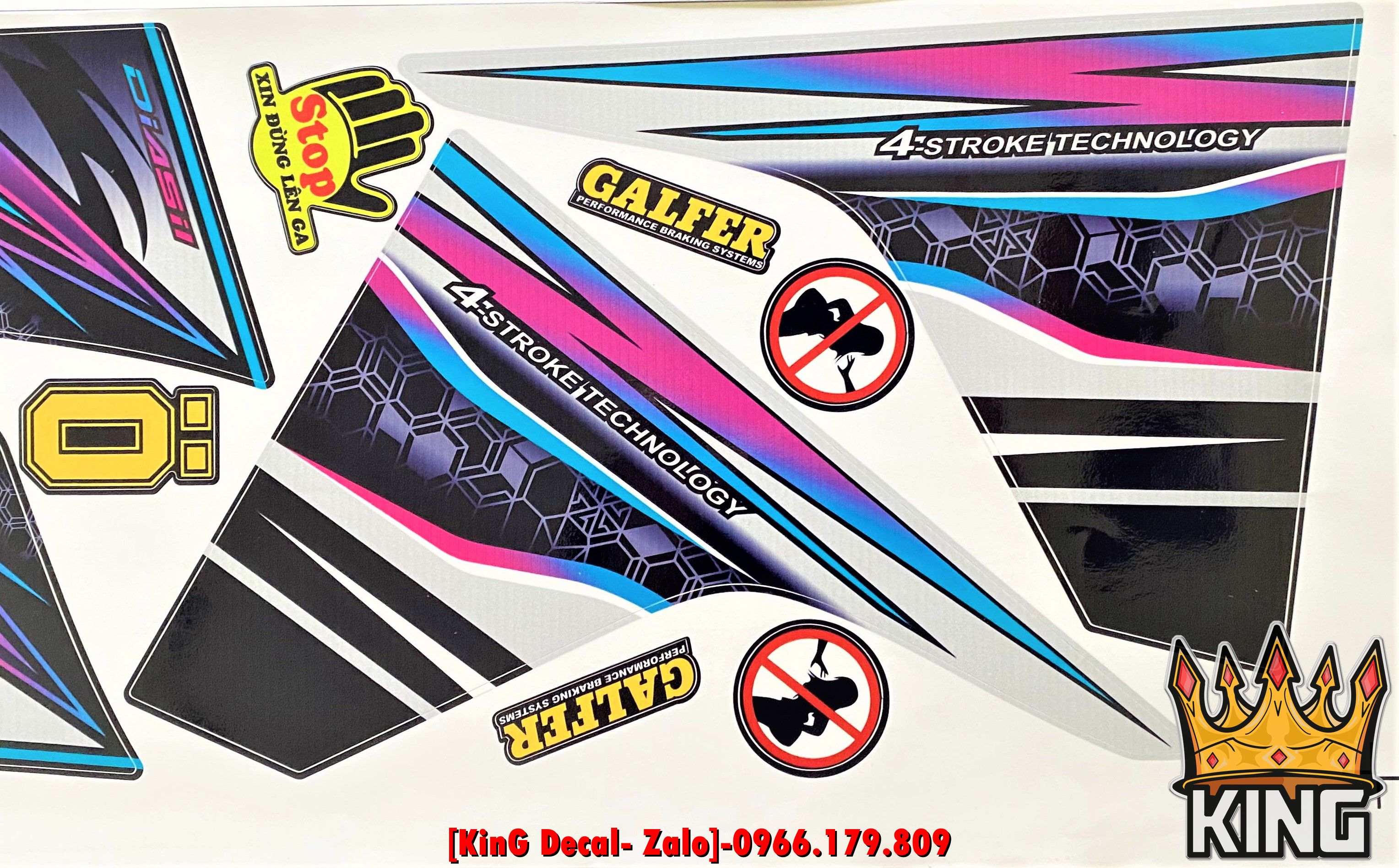 [Loại 1] Tem Rời Wave 110cc Màu RGB V1 (2017-2021)- Ảnh Thật