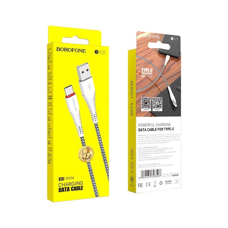 Cáp Sạc BOROFONE BX25 Micro/ Type_C 1m