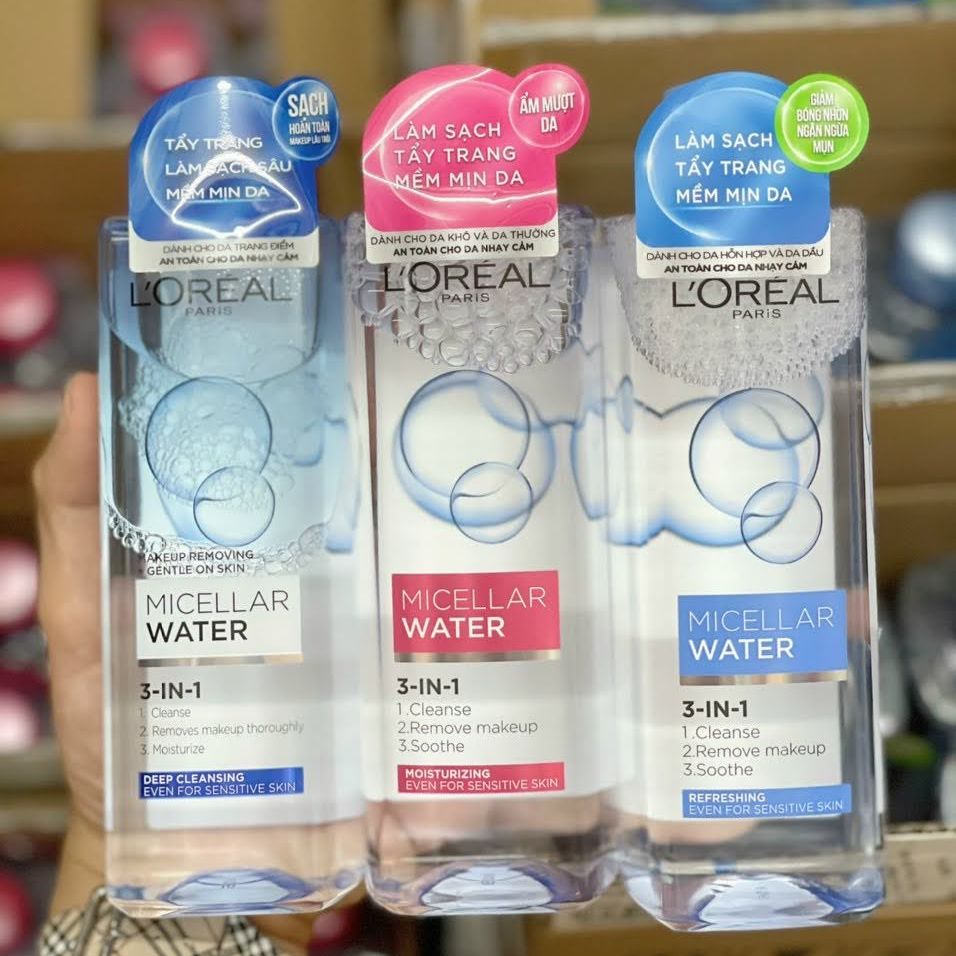 Nước tẩy trang Loreal - L'Oreal Paris 3-in-1 Micellar Water