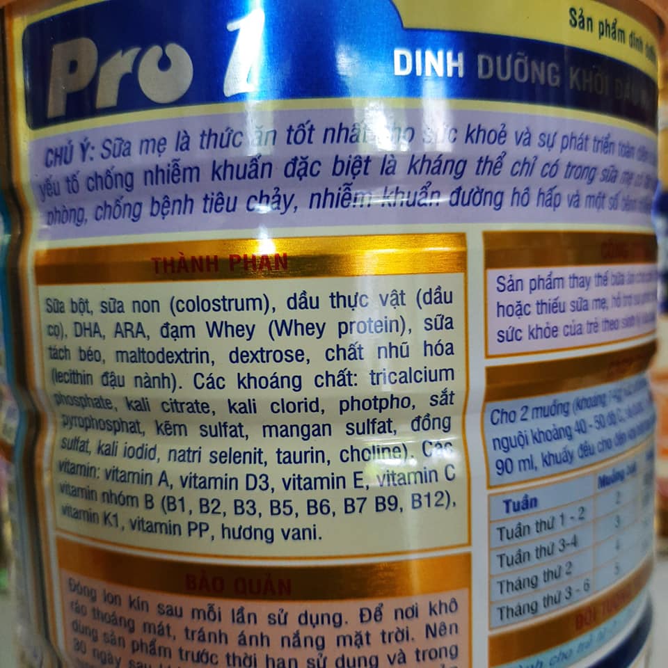 [FREESHIP+MGG]Sữa non Pisilac Pro 1 Colostrum 900g dành cho bé 0-6 tháng