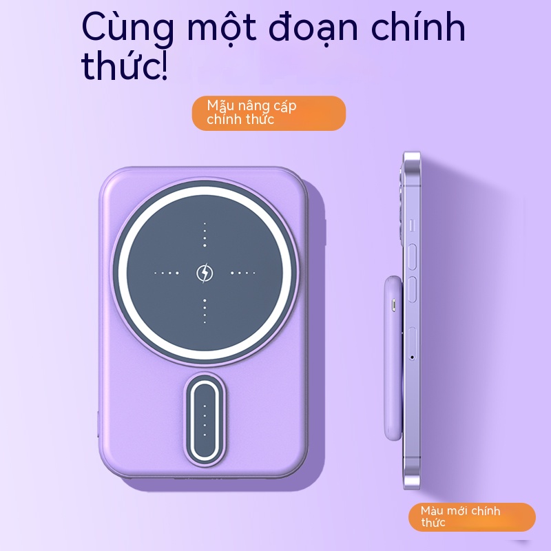 Sạc Pin Dự Phòng 100% PD QC 3.0 Pin dự phòng 50000mAh Sạc nhanh không dây Mini Pin dự phòng từ tính di động PowerIQ tốc độ cao