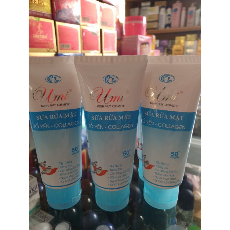 Combo 3 tuýp sữa rửa mặt Umi yến đỏ