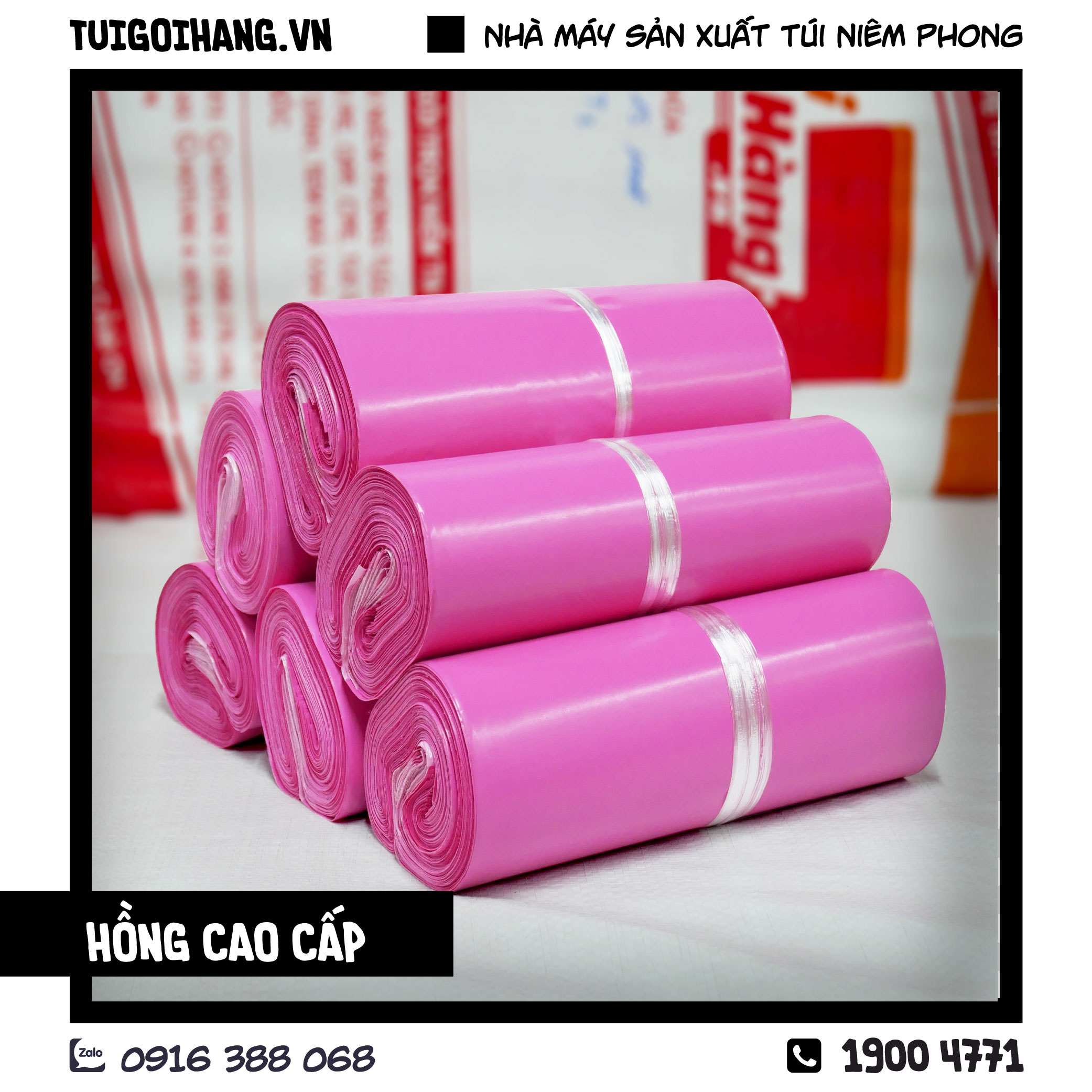 Túi gói hàng niêm phong 20x35 TUIGOIHANG cuộn 100 túi - Sỉ Ngay Từ 100 Cuộn Giá Nhà Máy