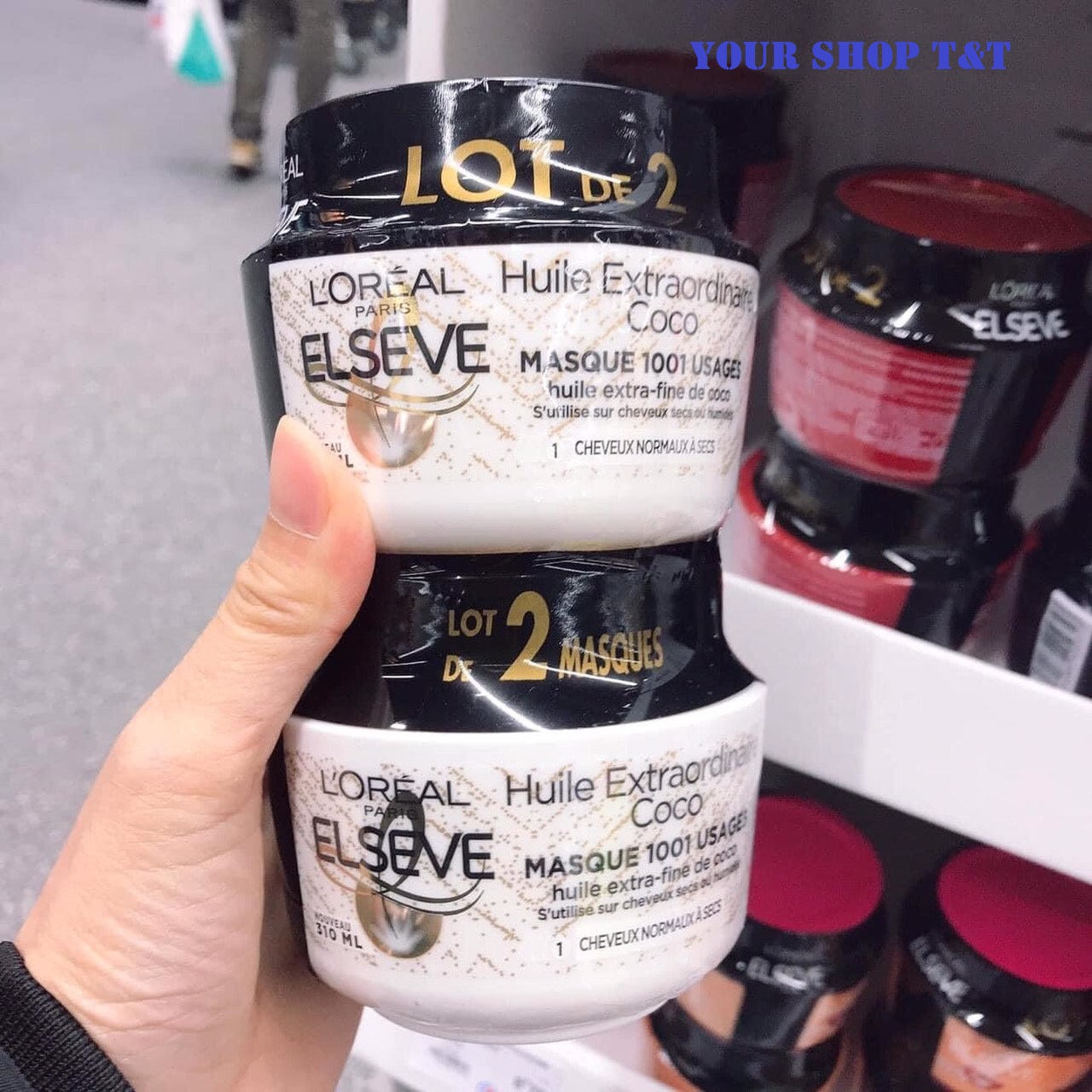 [Hàng Pháp] Kem ủ tóc cao cấp siêu thích, siêu mượt, siêu mềm, siêu thơm LOreal Elseve 310ml