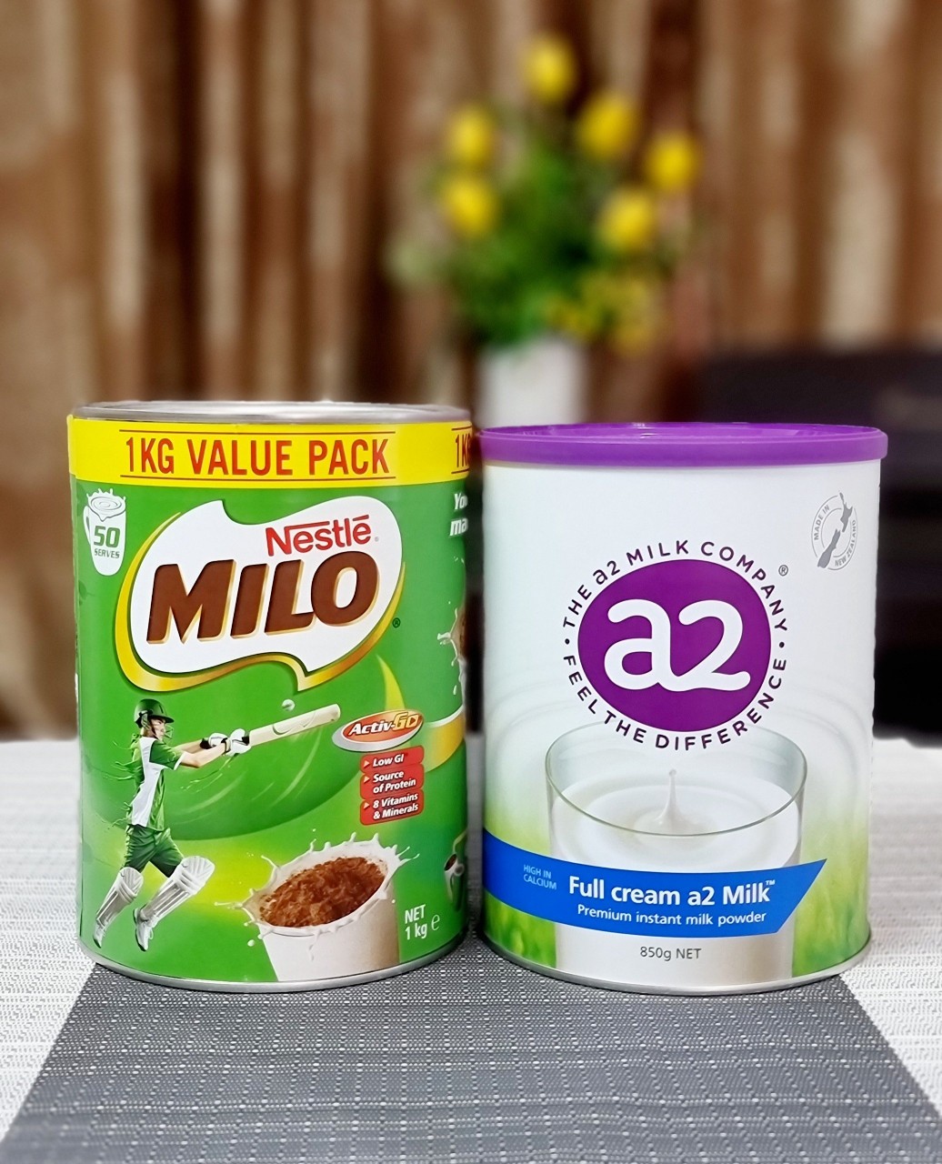 Bộ đôi sữa bột milo úc 1kg và sữa A2 1kg (mẫu mới)