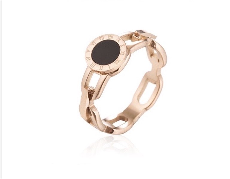 Nhẫn Đeo Tay Titanium Numeral Black Ring Rose Gold Color Fashion Steel Jewelry BVL Trend 2020 WXJZ-006 Gift Woman Nerver Fade