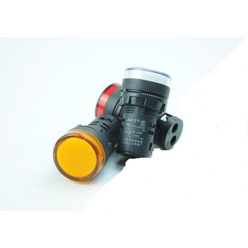 03 Đèn báo pha 22mm-220v xanh và đỏ vàng