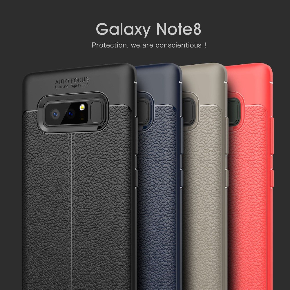 Ốp Silico Vân Da Cho Samsung Galaxy Note 8 - Auto Focus