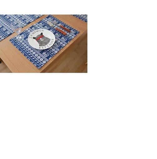 [HCM]Khăn lót bàn ăn canvas voi xanh