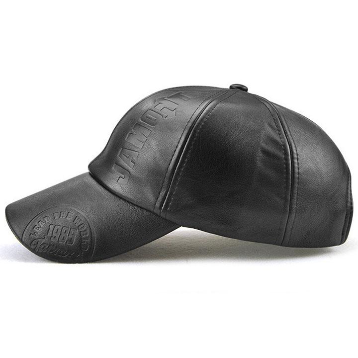 Mũ lưỡi trai da cao cấp màu đen (CB-Shop)
