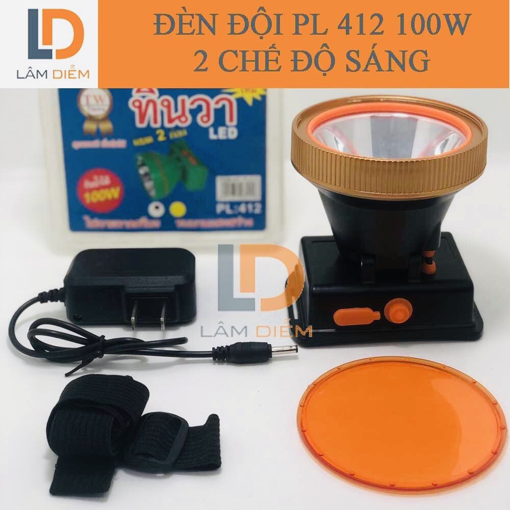 Đèn pin đội đầu siêu sáng 2 chế độ sáng PL 412