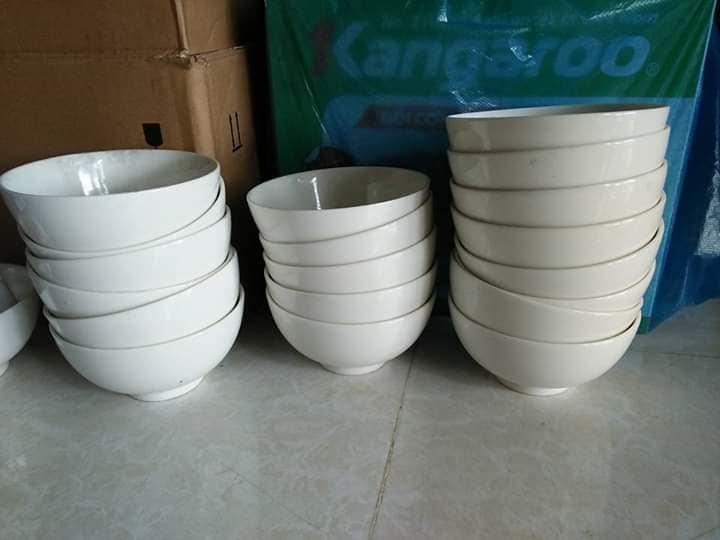Set 10 chén sứ trắng